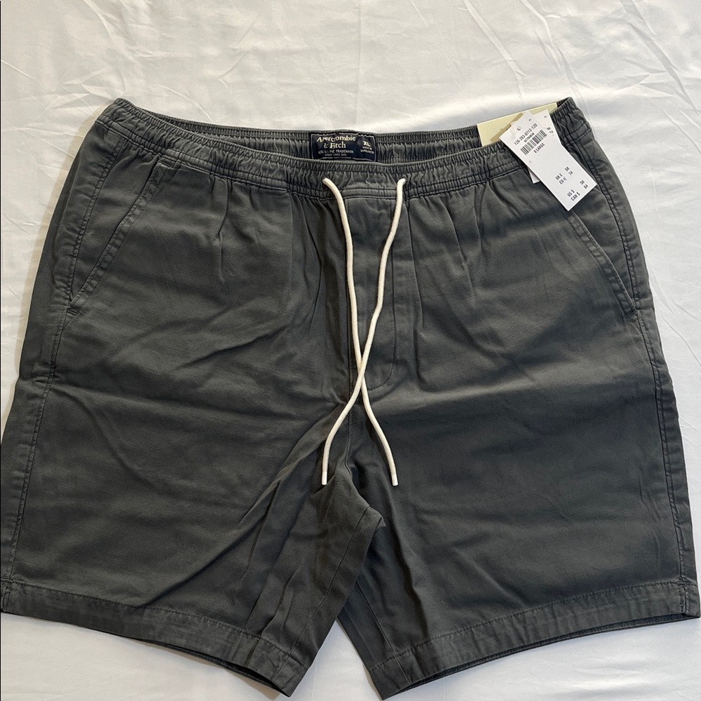 Abercrombie & Fitch Gray Pull-On Flat Front Shorts